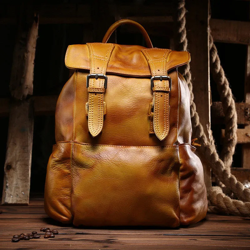 Genuine Leather Unisex Backpack