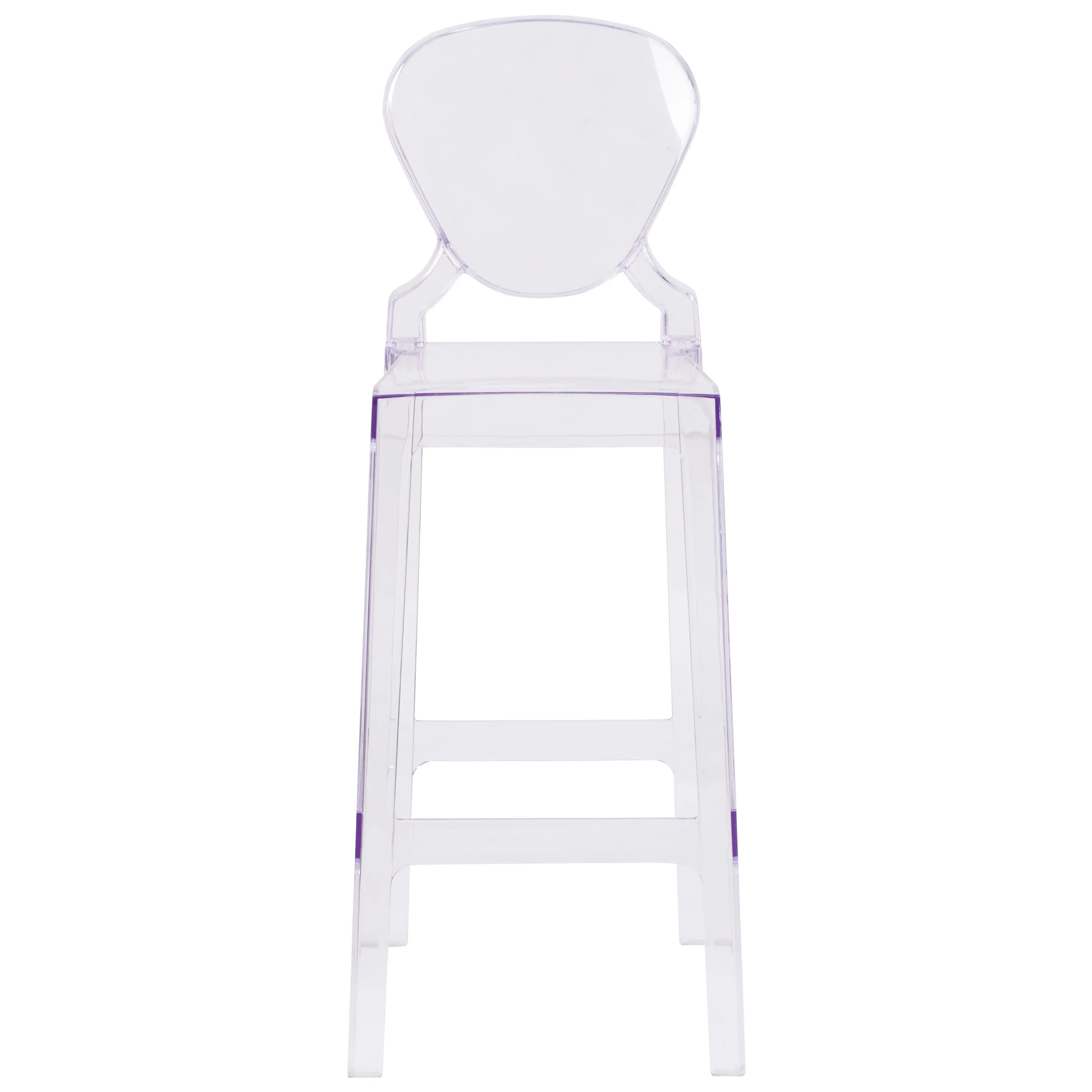 Ghost Barstool in Transparent Crystal with Tear Back