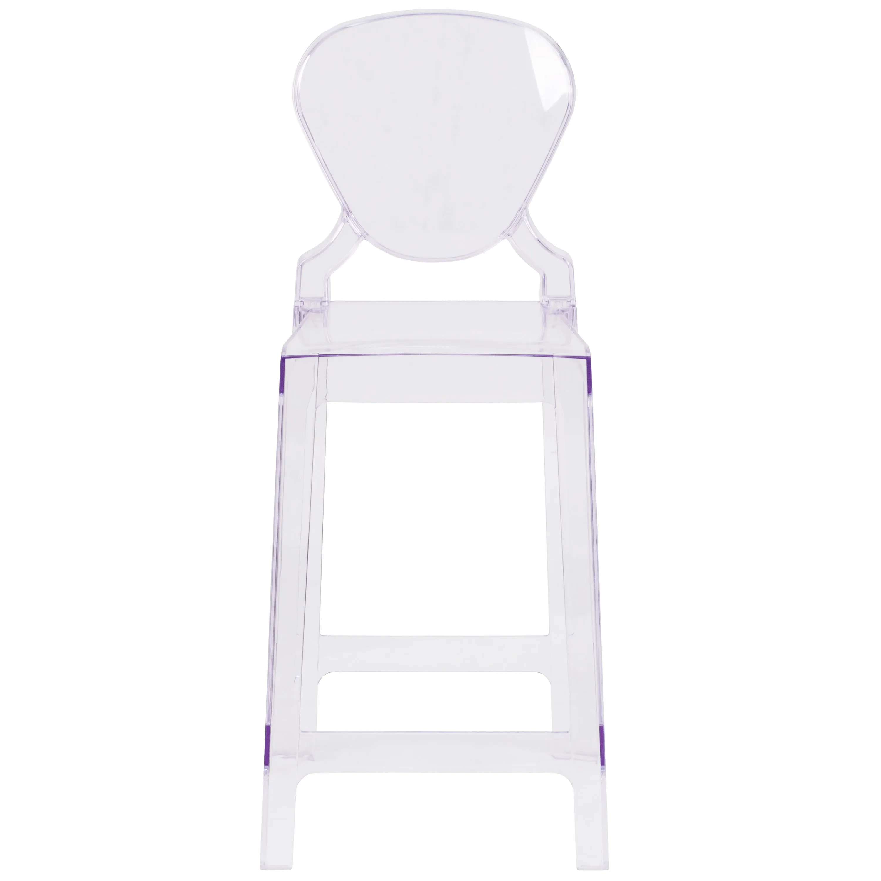 Ghost Counter Stool in Transparent Crystal with Tear Back