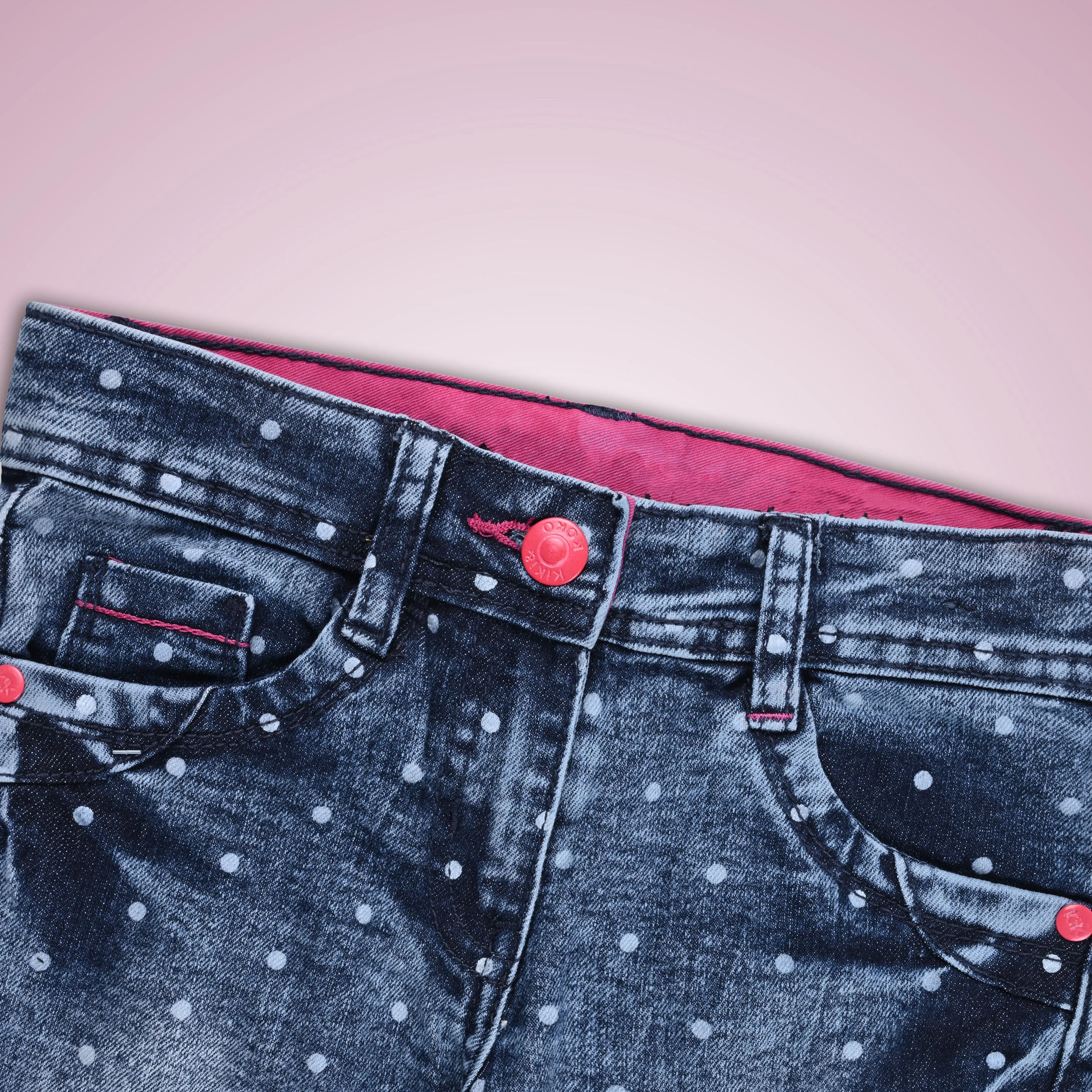 Girls 3/4th Embroidered Jeans