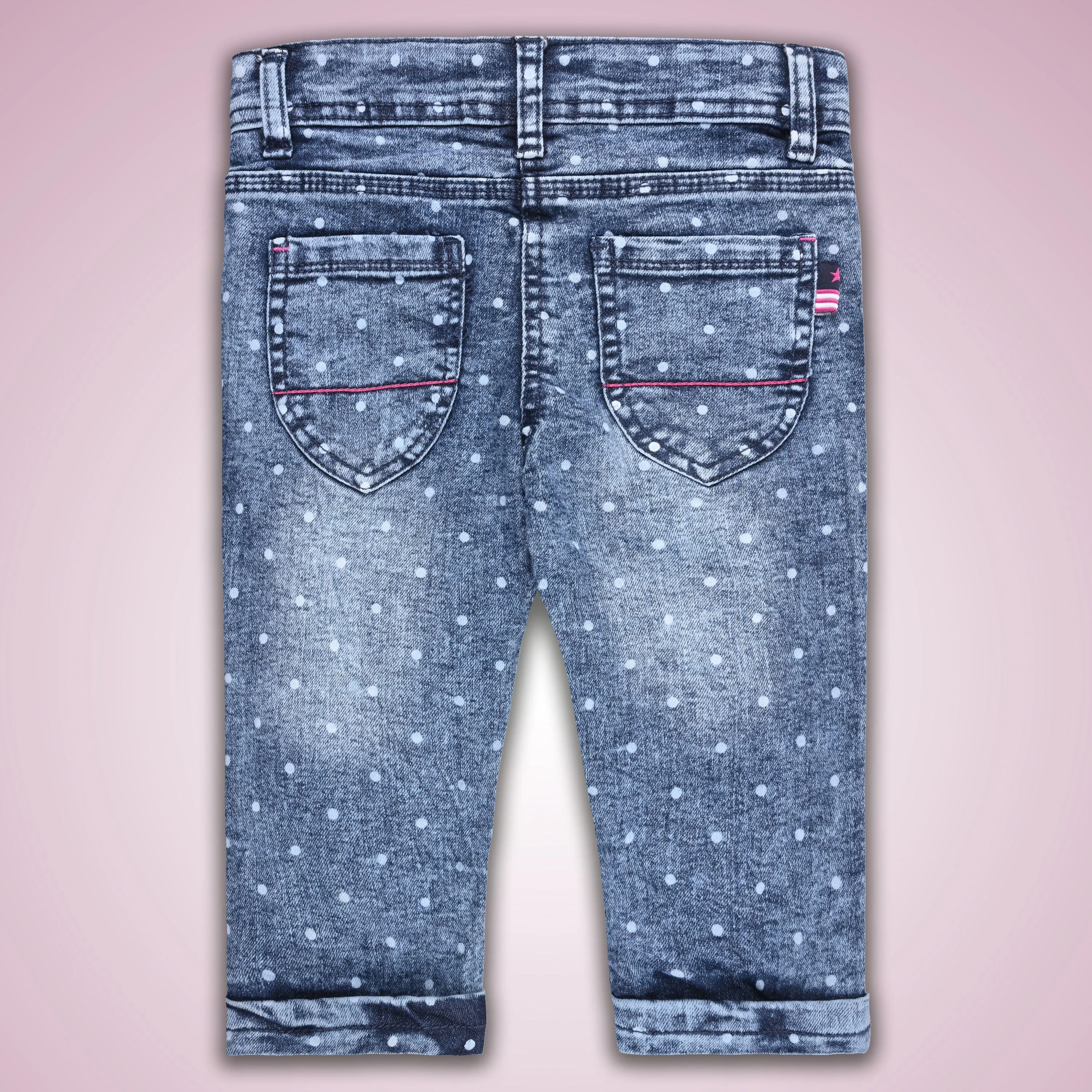 Girls 3/4th Embroidered Jeans