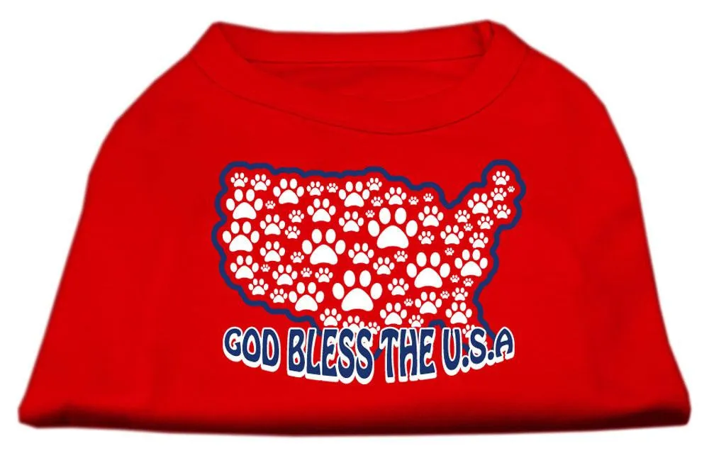 God Bless USA Screen Print Shirts Red M (12)