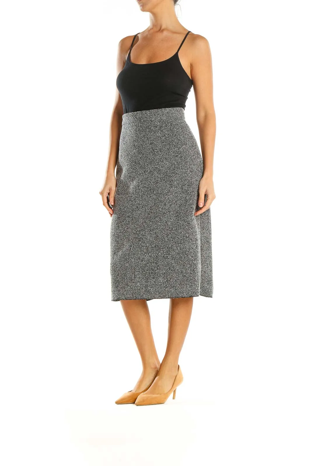 Gray Brunch Pencil Skirt