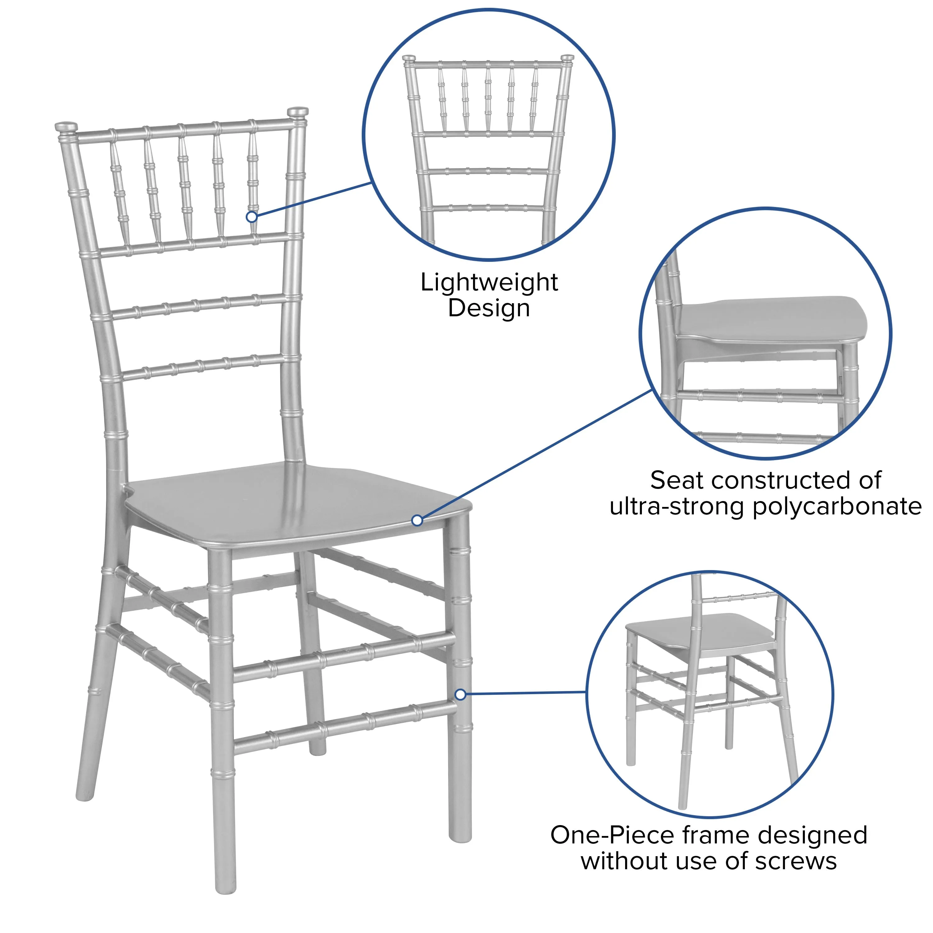 HERCULES Series Resin Stackable Chiavari Chair