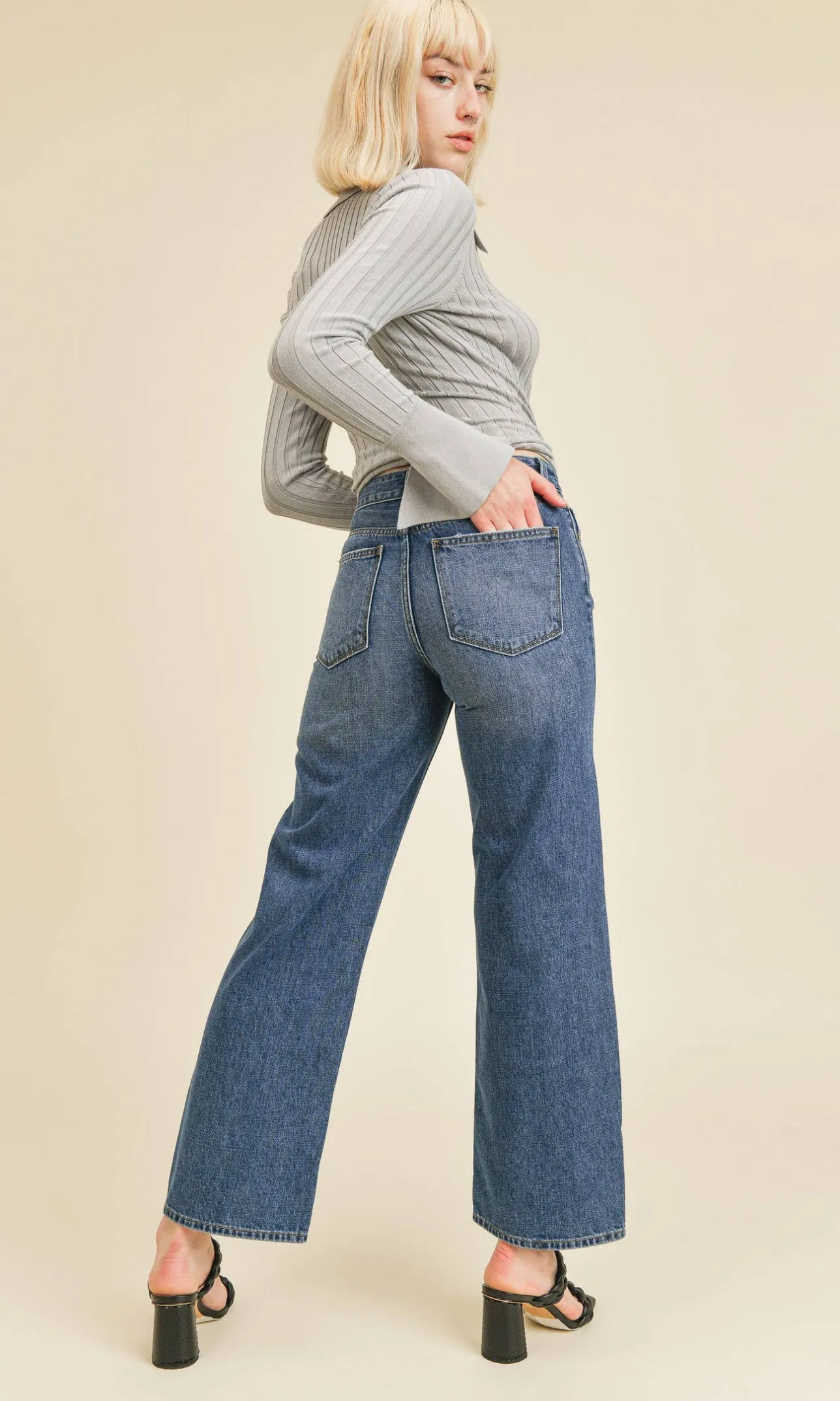 JBD High Rise Clean Dad Jean