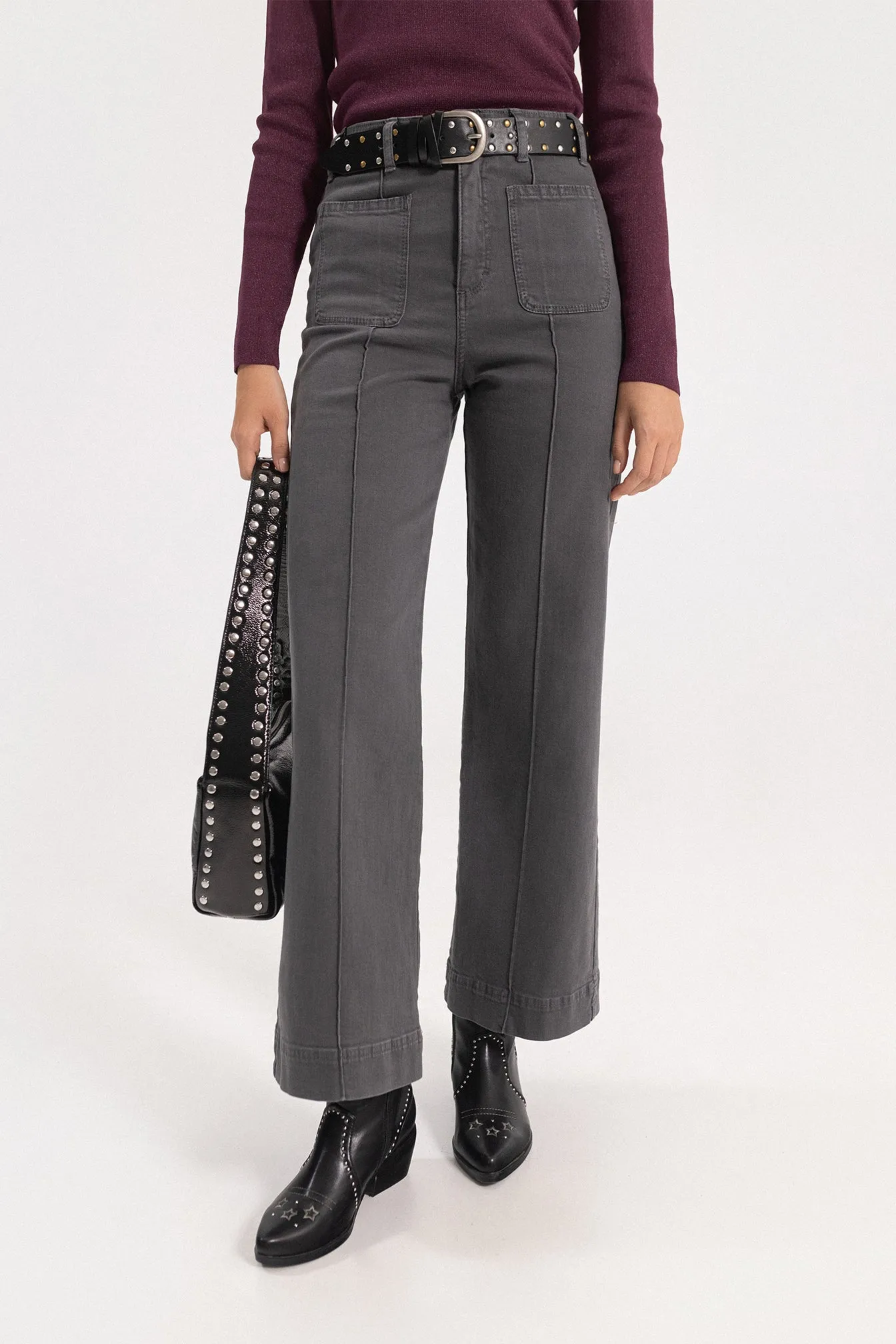 JEANS CULOTTE BASIC COSTURAS