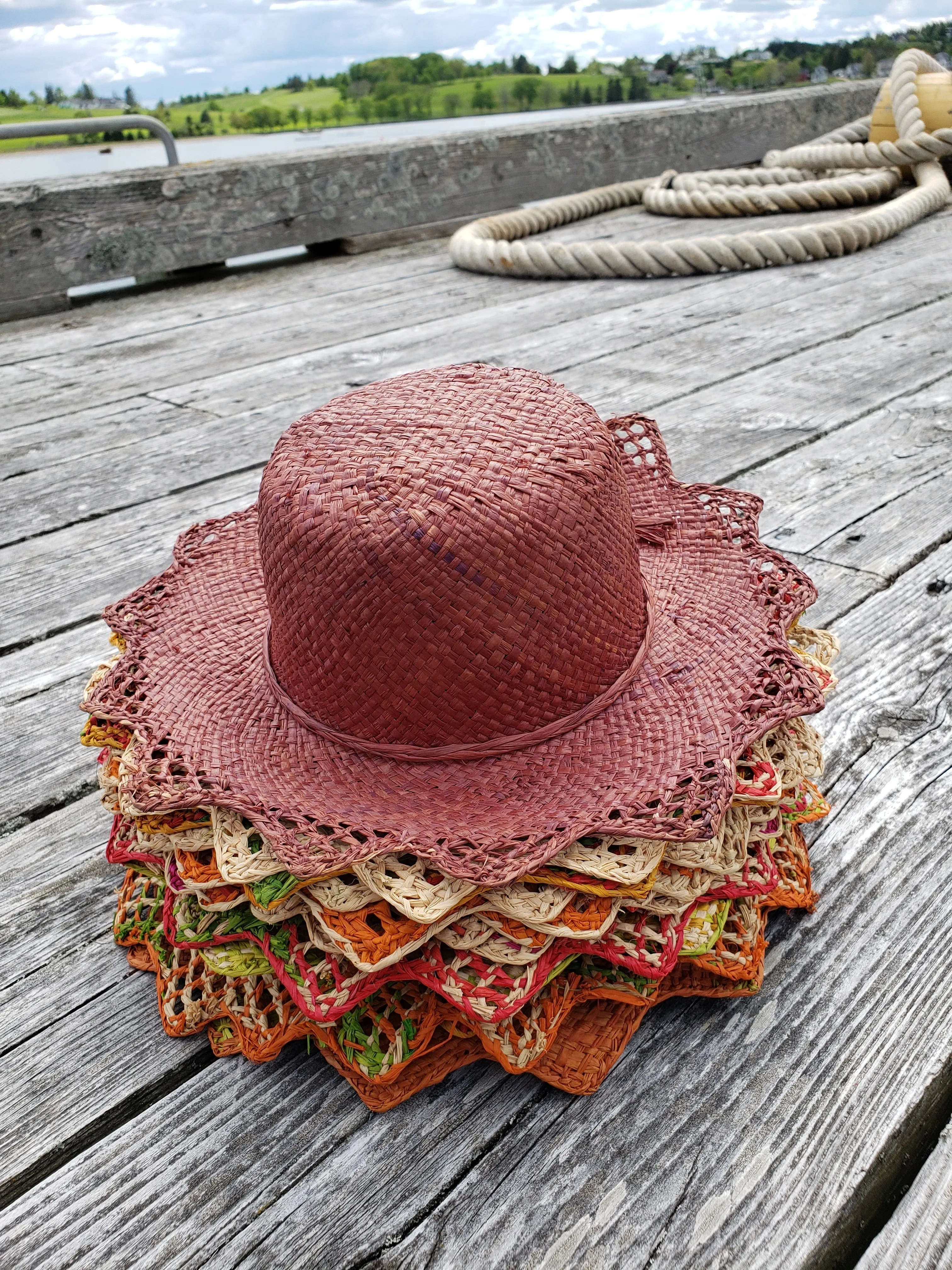 Kids Scalloped-Brim Sun Hat