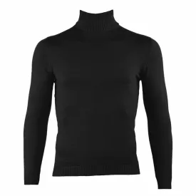 Lavane' 501M L/S Slim Fit Mock Neck Black