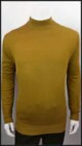 Lavane' 501M L/S Slim Fit Mock Neck Mustard