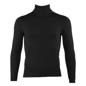 Lavane' 501T Slim Fit Turtleneck Pullover Black