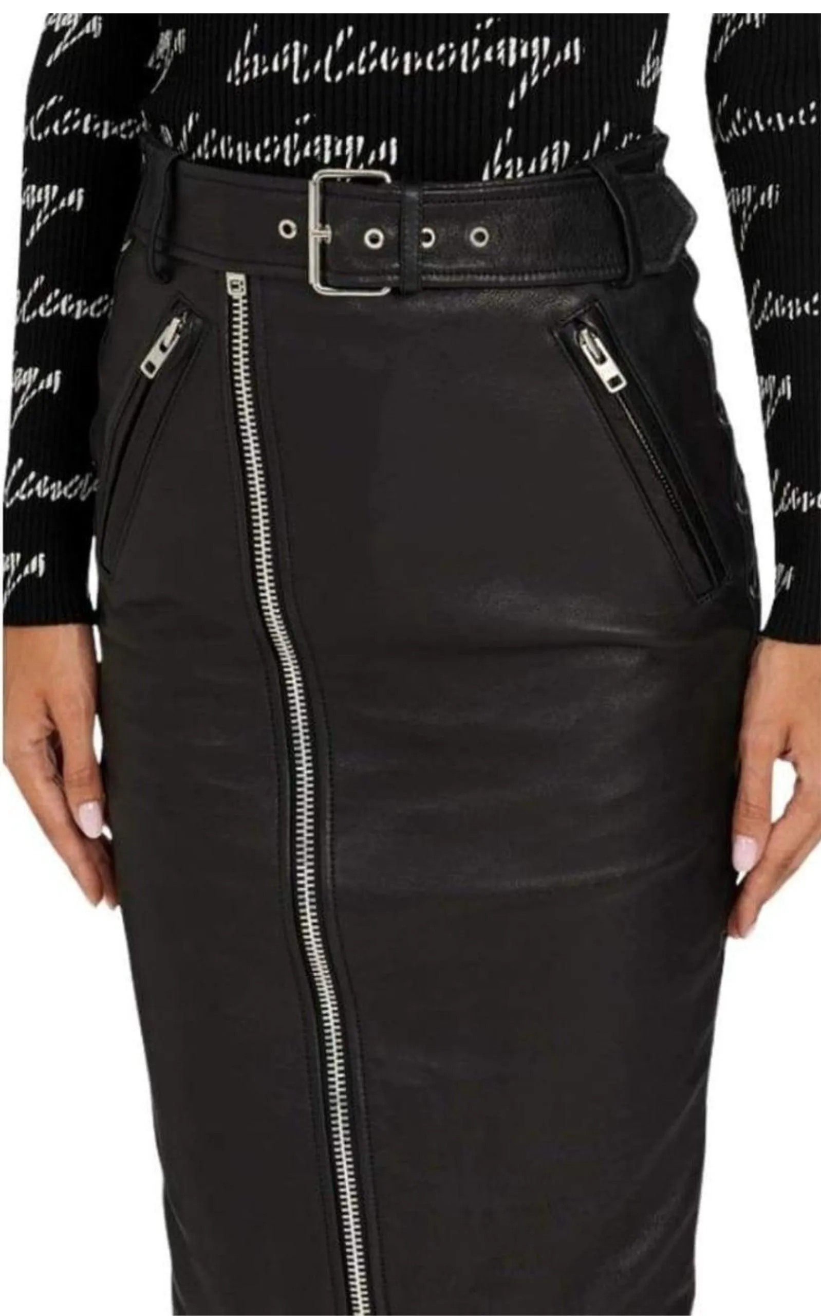 Leather Pencil Skirt