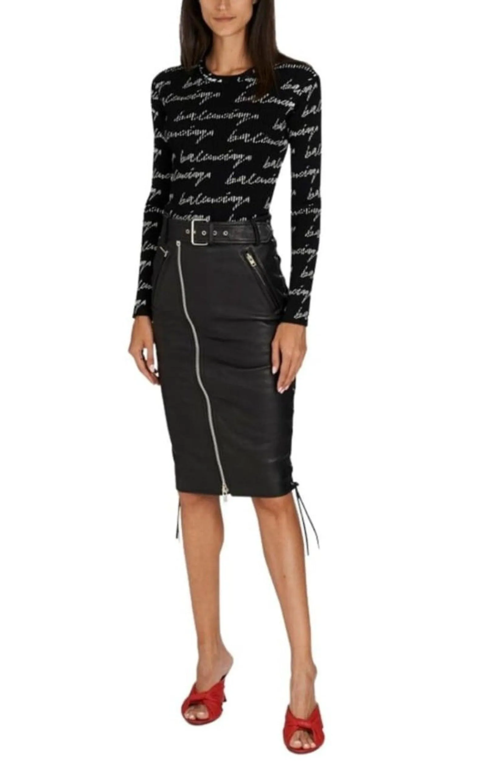 Leather Pencil Skirt