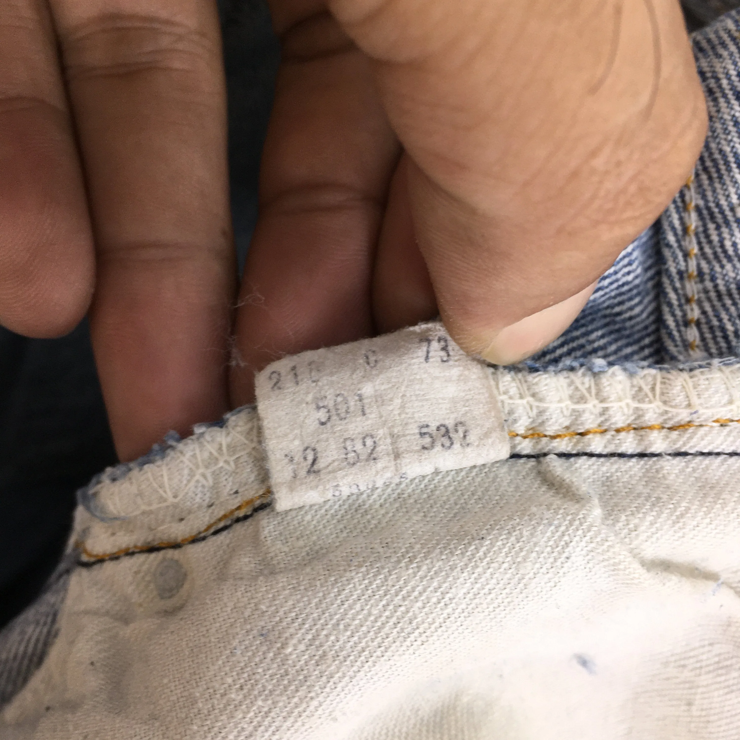 Levi's 501 Faded Dirty Stonewash Jeans Size 38x32.5