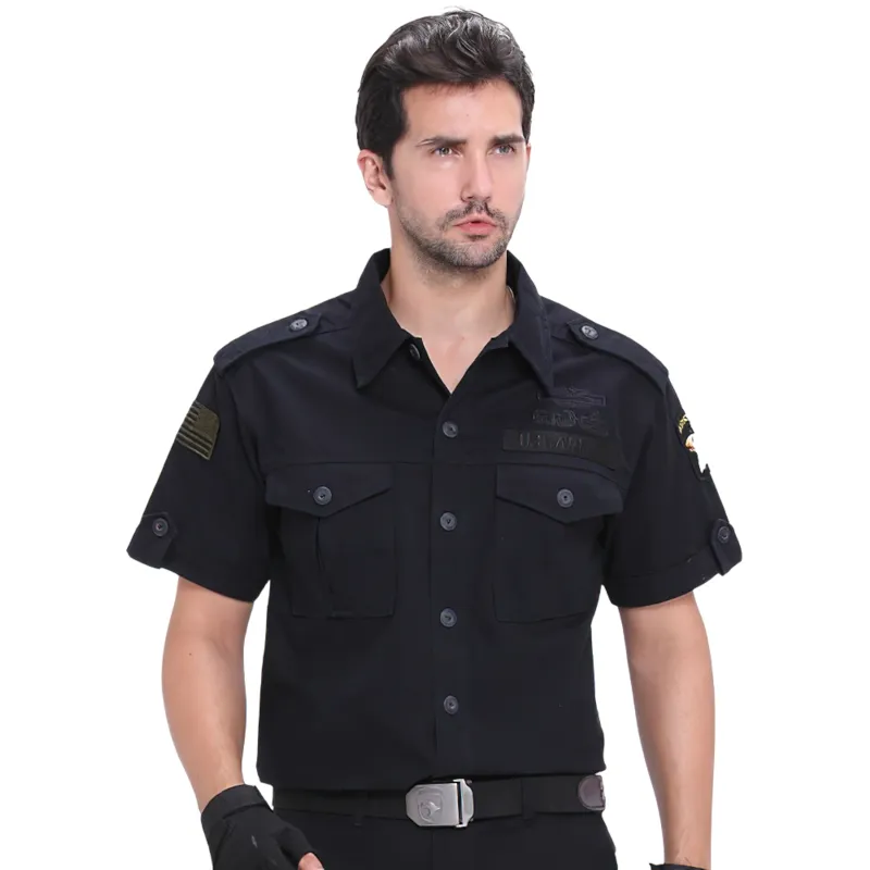 Men's Short Sleeve Military Shirts / Cotton Tactical Shirts / Army Shirts For Men