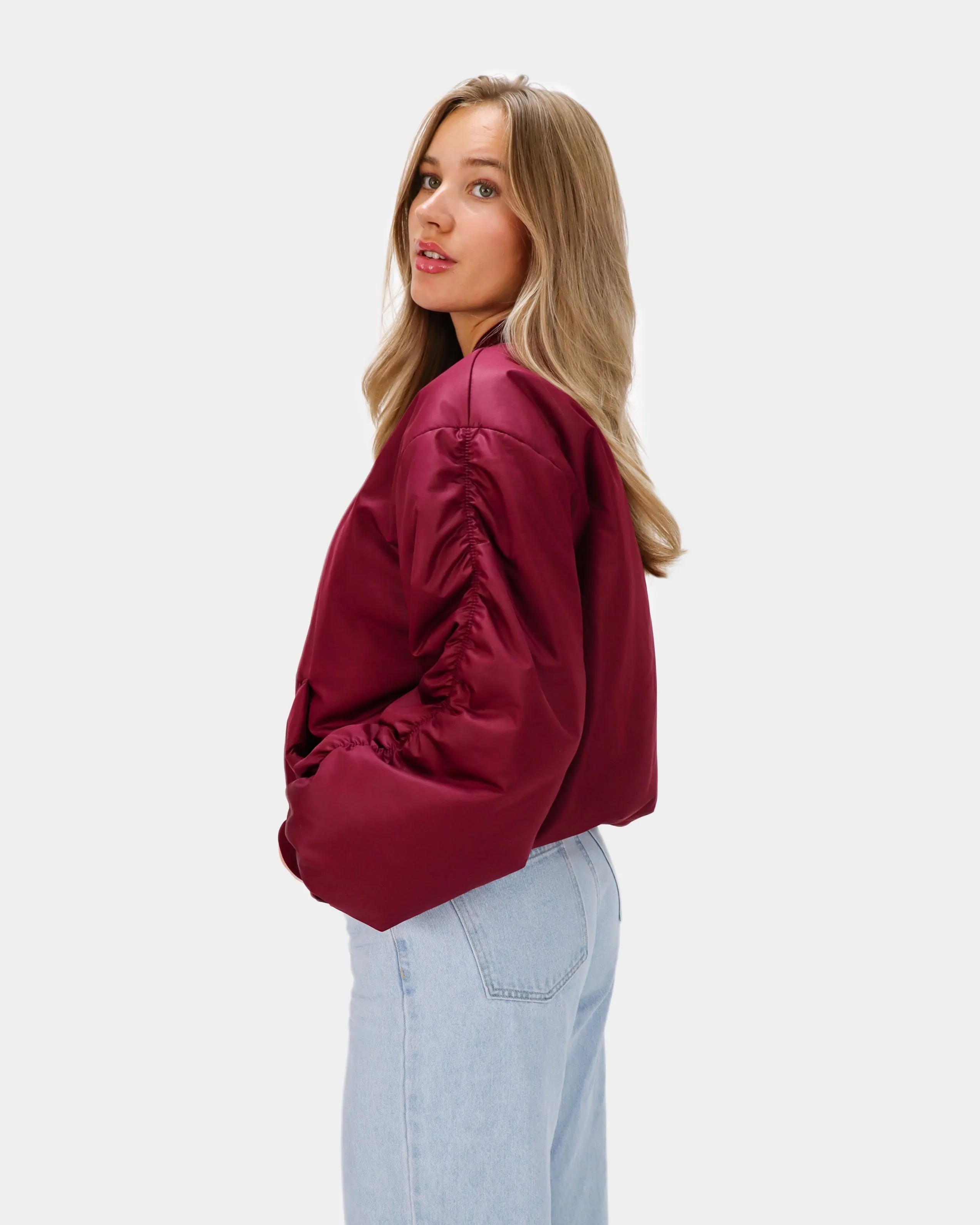 Nela Bomber Burgundy