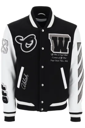 Off-White Lea Varsity Bomber Jacket
