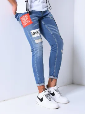 Ripped Jeans Patch Details