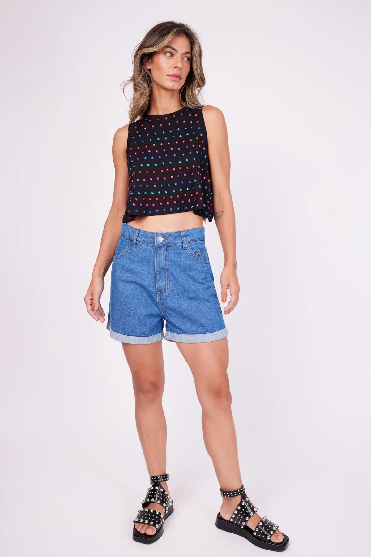 Shorts Jeans Basik - Azul