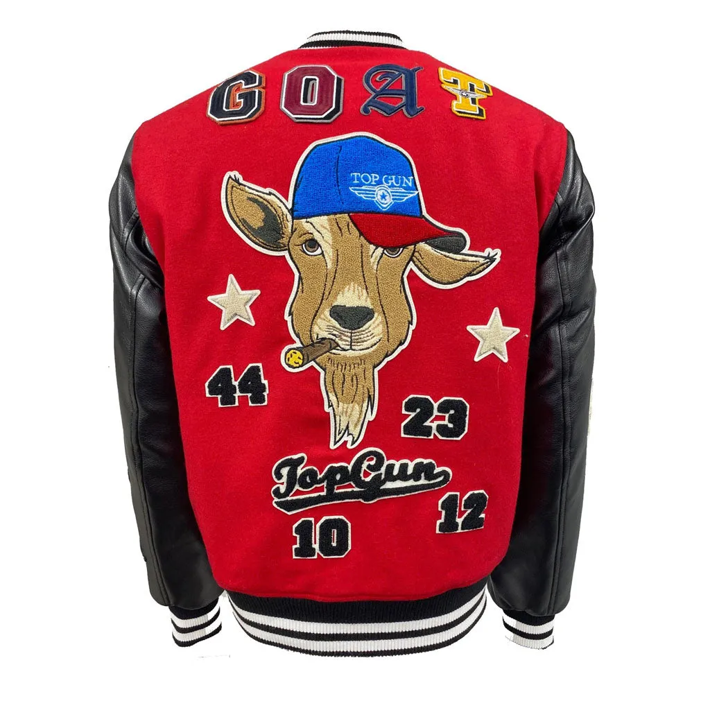 Top Gun GOAT Varsity Jacket Red