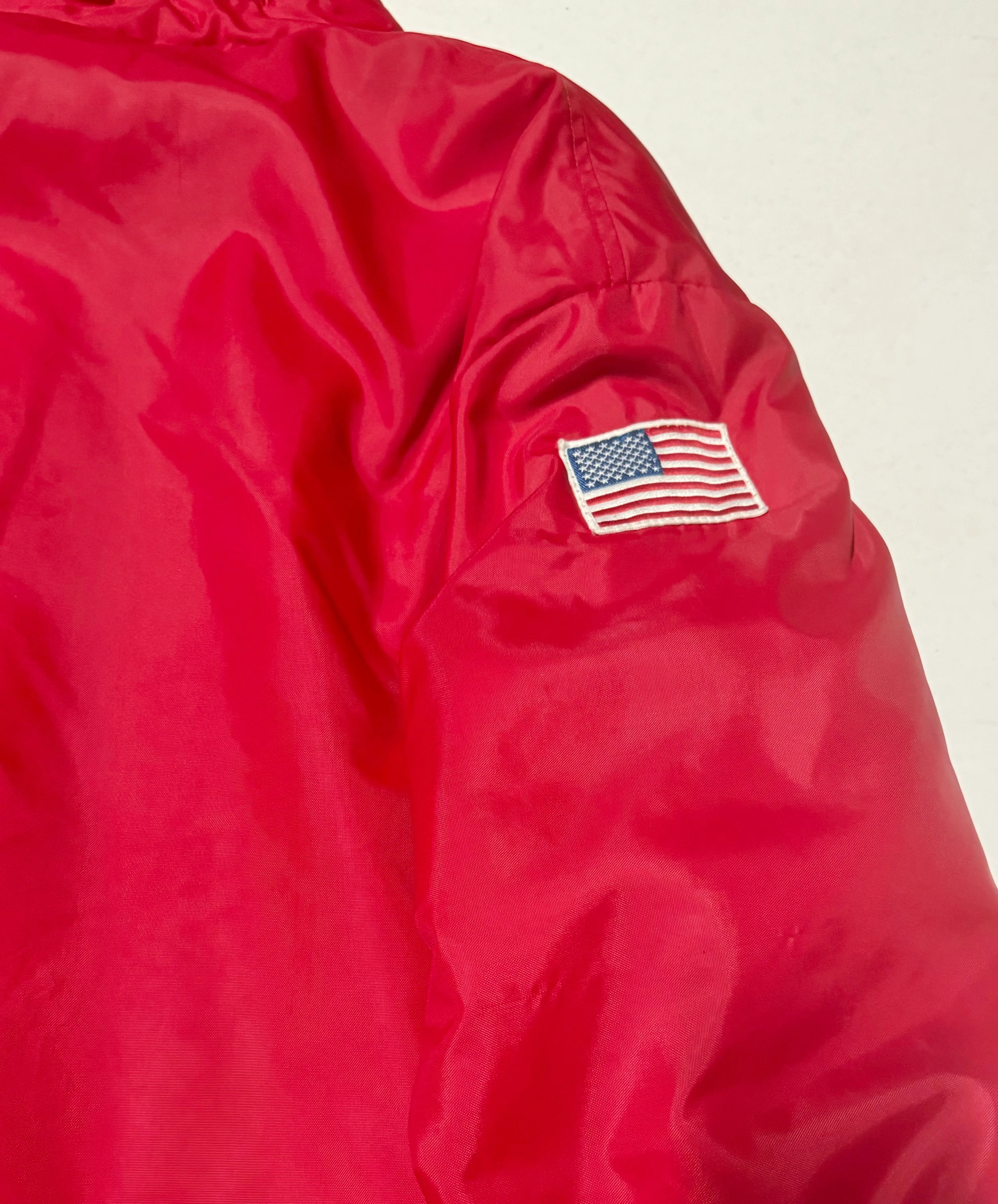 Vintage Red Fluffy Lined Windbreaker (XL- XXL)