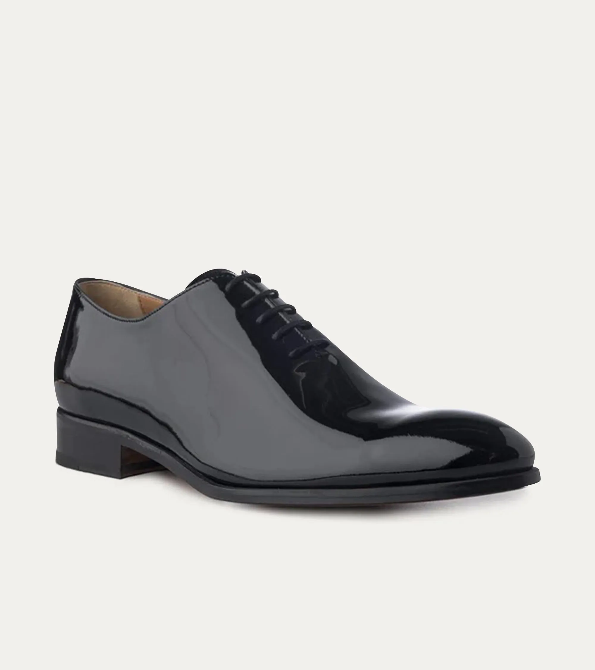 Wholecut Oxford Plain Toe Black Patent
