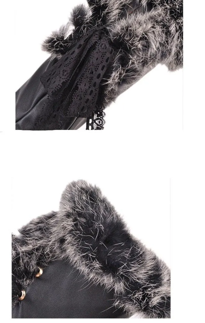Women fringe faux fur sexy chunky heel platform knee high boots