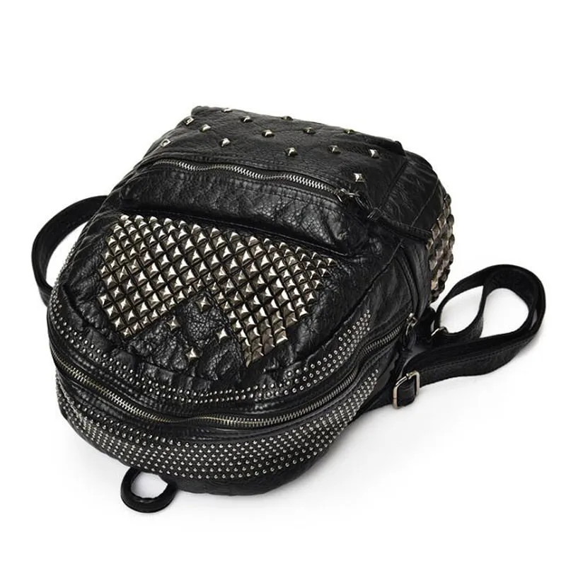 Women  Washed Leather Backpacks