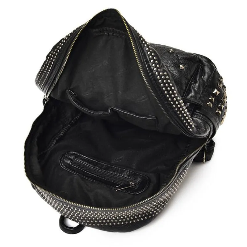 Women  Washed Leather Backpacks