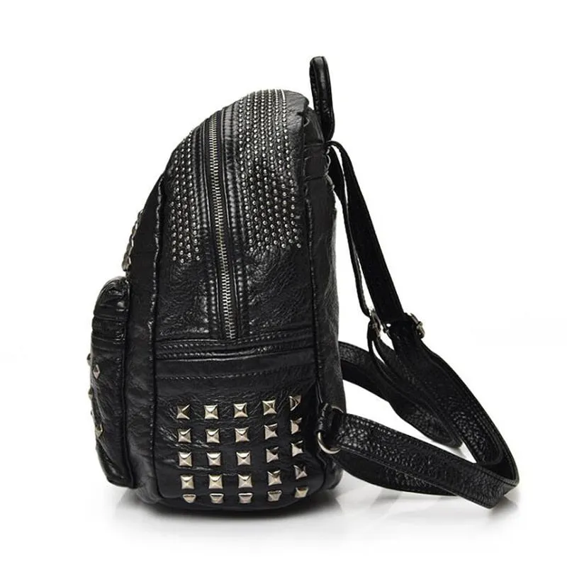 Women  Washed Leather Backpacks